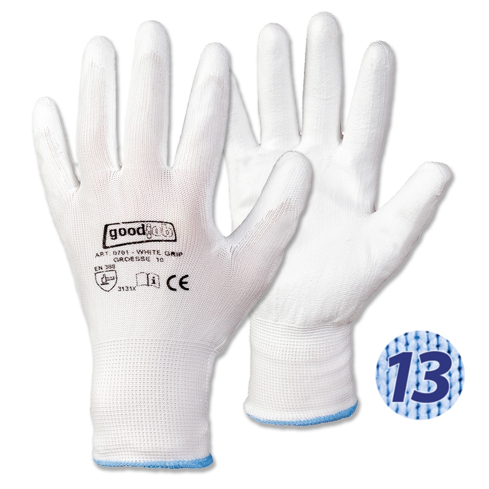 pics/Feldtmann 2016/Handschutz/GoodJob Handschuhe/goodjob-0701-white-grip-pu-beschichteter-feinstrick-arbeitshandschuhe-en388-13g-01.jpg